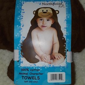 New Kids Hooded Wrap Monkey Bath Time Towel